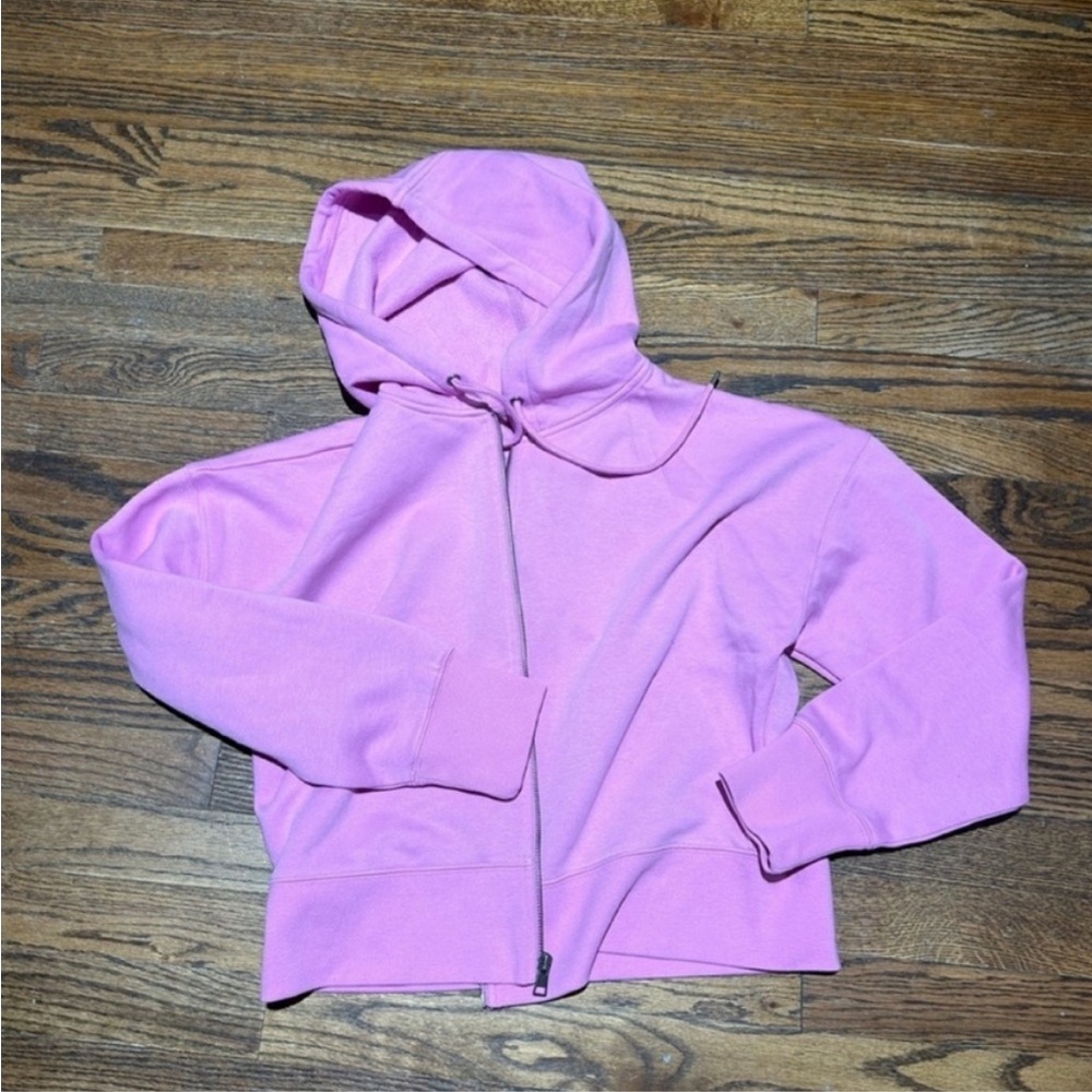 Cropped Pink Hoodie Jacket